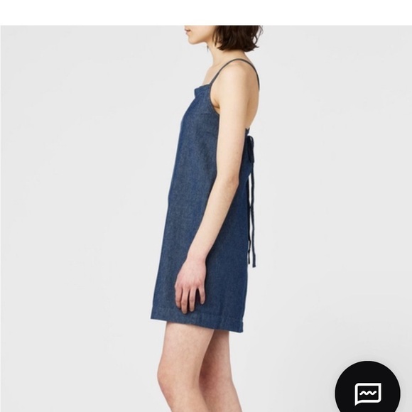 NEW Rag & Bone Denim Tie Back Cotton Dress - Picture 2 of 10